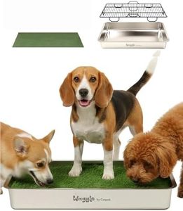 27.56” x 19.69” Stainless Steel Dog Potty Tray with Removable Grate – Fast Cleanup, Odor Control, Indoor & Outdoor Use for Small, Medium Dogs