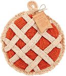 Mud Pie Crochet Pot Holder, 8" dia, Sweet Potato