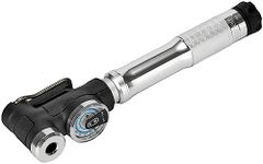 Crankbrothers Sterling Short Mini Pump with Gauge, Silver