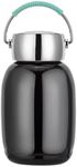 kiss me 260ML Small Thermoses Flask for Milk Coffee Tea,Mini Thermoses Flask for Hot Cold Drinks,Small Water Bottle of 304 Stainless Steel,Portable Vacuum Flask for Home Outdoors Travel (Black)