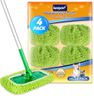 KEEPOW Reusable Microfiber Mop Pads Compatible with Swiffer Sweeper Mop, Dry Sweeping Cloths, Washable Wet Mopping Cloth Refills for Surface/Hardwood Floor Cleaning, 4 Pack (Mop is Not Included)