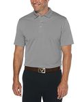 Callaway Men's Golf Short Sleeve Core Performance Polo Shirt, Smoked Pearl, 4X-Large