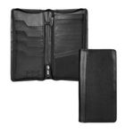 HAMELIN Unisex Passport Holder with RFID Blocking Technology | Vegan Leather Passport Cover,Travel Document Organiser|Passport Wallet with 4 Passport Slots,8 Card Holder Slots| Passport Holder-Black