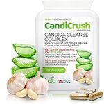 CandiCrush - Candida Cleanse Complex - Herbal Thrush Tablets - Natural Candida Treatment for Women and Men with Probiotic Live Friendly Bacteria for Yeast Infection - 60 Vegan Capsules