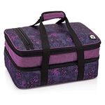 VP Home Double Casserole Insulated Travel Carry Bag (Henna Tattoo) for Trip Birthday Party, Mother's Day, Holiday, Christmas Day, Grocery Store, Supermarket, Outdoor Picnic etc