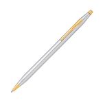 Cross Classic Century, Medalist, Ballpoint Pen, with Polished Chrome and 23 Karat Gold Plated Appointments (3302)