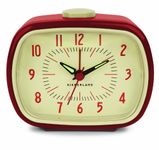 Kikkerland Retro Alarm Clock, Red