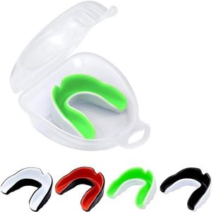 4 Pack Kids Youth Mouth Guard for Sports, Mouthguard Slim Fit, Boys Girls Soft Mouthguard with Case,Professional Sport Mouthguard for Football Lacrosse Basketball Taekwondo Boxing MMA Rugby Karate