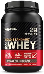 Optimum Nutrition Gold Standard 100% Whey Protein Powder, Double Rich Chocolate, 909 Grams