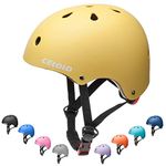 CELOID Kids Bike Helmet,Toddler Skateboard Helmets for Ages 5-6-8 Years Boys Girls,Adjustable Multi-Sport Bicycle Skateboarding Football Roller Skating Scooter Balance Bike Helmet,Yellow