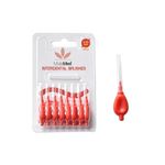 MalaMed Pack of 8 Interdental Brushes Red 0.5mm, Dental Brush for Cleaning Between Teeth, Clean Narrow Gaps for Oral Hygiene, Floss for Plaque Removal