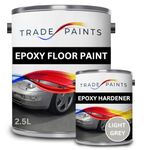 2 Pack Epoxy Garage Concrete Floor Paint - 2.5 Litre (Light Grey BS00A05)
