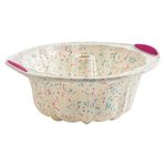 Trudeau Structure Silicone Fluted Cake Pan, Confetti