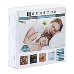 Bedecor Zippered Waterproof Twin Mattress Protector, Fits up to 3-6 Inch Depth, Bed Protection Cover Single Size with Zipper, Fully Encased 6-Sides Mattress Encasement, Breathable & Soft (39" X 75")