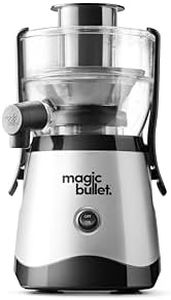Magic Bullet® Mini Juicer, Countertop Space-Saving, 2" Feed Chute for Fruits and Vegetables, 400W, Compact Design, Black/Silver, MBJ10100