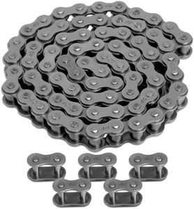 Belleone 40 Roller Chain 3 Feet with 5 Free Connecting Links, Carbon Steel Chain for Go-Kart, Snowblower, Sprocket, Dirt Bike, Mini Bike, Bicycle and Other Machinery - 72 Links