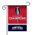 Rico Industries NHL Hockey Florida Panthers 2024 Stanley Cup Champions 13" x 18" Double Sided Garden Flag