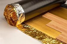 Sonic Gold Underlay 5mm Acoustic Comfort Underlay for Laminate or Wood Flooring Damp Proof Membrane Sound & Heat Insulation (Roll Dimension:7.5㎡)