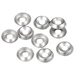 uxcell #6 304 Stainless Steel Cup Washer Countersunk for Screw Bolt 100pcs