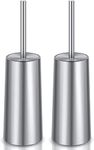 WITAIR Toilet Brush and Holder, Toilet Brush 304 Stainless Steel, Toilet Bowl Brush for Bathroom Toilet-Ergonomic, Elegant,Durable (2 Pack)