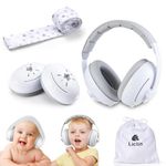 Lictin 2-in-1 Baby Earmuffs Noise Protection, Infant Noise Cancelling Headphones, Adjustable Baby Ear Protection, Star Noise Reduction Earmuffs for Babies and Toddlers up to 4 Years