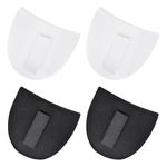 2 Pairs Shoulder Pads, 1.5cm Thick Shoulder Pads for Women Clothes, Shoulder Pads, Removable Shoulder Pads, Sponge Shoulder Pads, Soft and Breathable, for Women and Men (Black&White)