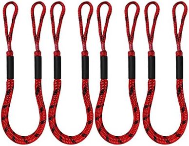 Bungee Dock Lines, Bungee Docking Rope Shock Absorb Dock Tie Mooring Rope for Boat,PWC,Jet ski,Pontoon,Kayak,Canoe,Power Boat,Watercraft，Boat Accessories 4-5.5 ft (4 Packs)