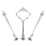 KUIKUI Multi-Tiers Cake Cupcake Dessert Display Stand, Pastry Serving Tray Platter Hardware Fitting Holder (3tier Silver)