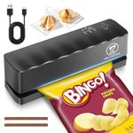 Mini Bag Sealer, Easy Seal Bag Sealer, Handheld Heat Sealer Machine with 5 Speeds, 4.72" Heating Strip, Portable USB Bag Sealer Heat Seal for Plastic Bags Chip Bags Food Storage