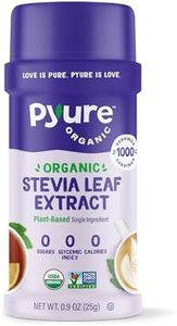 Organic Stevia Sweetener Extract Powder- 100% Stevia Leaf Extract, No Fillers, 1,000 Servings Per Container