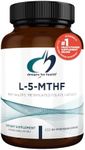 Designs for Health L 5-MTHF - Quatrefolic L Methylfolate Supplement 5mg (8500 DFE) - Methylated Folate Supplement for Women & Men - Supports Methylation - Non-GMO, Gluten Free (60 Capsules)