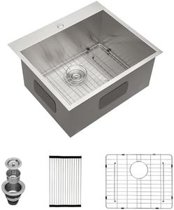 Laundry Room Sink Top Mount - Mocoloo 25x22 Inch Drop in 12 Deep Utility Sinks 16 Gauge Stainless Steel