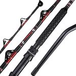 FISHAPPY Bent Butt Trolling Rod Saltwater Offshore Heavy Roller Rod Big Game Conventional Boat Fishing Pole 5'6'' (5'6'' - 80-150lbs - Bent Butt)