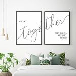 Set of 2 Prints And So Together They Built A Life They Loved Canvas Wall Art Romantic Saying Poster Painting For Living Room Couple Bedroom Decor Unframed