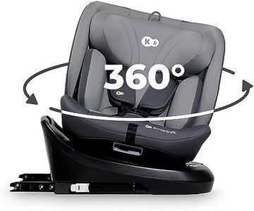 Kinderkraft I-Grow Child Car Seat, I-Size 40-150 cm, 360 Degree Rotation, Isofix, Base Station, RWF and FWF, Special Safety Systems, Easy to Clean, from Birth Group 0/1/2/3 0-36 kg, Gray