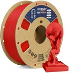 Overture PLA Plus (PLA+) Filament 1.75mm PLA Professional Toughness Enhanced PLA Roll with 3D Build Surface 200 x 200mm, Premium PLA 1kg Spool (2.2lbs), Dimensional Accuracy +/- 0.05 mm (Red)