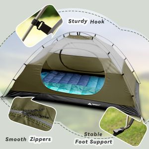 Forceatt 2-Person Camping Tent – Lightweight Waterproof Dome, Two Doors