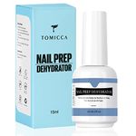 TOMICCA Professional Natural Nail Prep Dehydrator,Nails Superior Bonding Primer for UV Gel Nail Polish Acrylic Powder 0.5 oz Fast Dry Natural Dehydrator Base Varnish Manicure Bonder Liquid