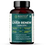 Rooted Actives - Liver cleanse, detox & repair; Herbal liver detox supplement with Milk Thistle, Dandelion root, Kutki, NAC & 16 more liver health nutrients | Organic Supplement | (60 Capsules)