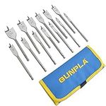 Gunpla 13 Pieces Spade Drill Bits Set 6-32mm, Carbon Steel Heavy Duty Hex Shank Paddle Bit Tools Woodworking Drilling Flat Bits Blades Kit with Storage Pouch for Plywood Plastics Chipboard Cuts