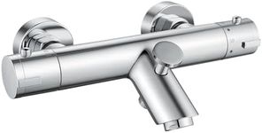 Bevankly Thermostatic Bath Tap, Thermostat, Bath Tap, Thermostatic Mixer Tap Shower with 38°C Safety Lock, 2 Functions Shower Mixer Tap for Shower and Bathtub, Chrome