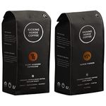 Kicking Horse Coffee, Cliff Hanger Espresso, Medium Roast, Whole Bean, 1 lb - Certified Organic, Fairtrade & 454 Horse Power, Dark Roast, Ground, 284 g - Certified Organic, Fairtrade, Kosher Coffee