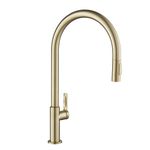 Kraus KPF-2821SFACB Oletto High-Arc Single Handle Pull-Down Kitchen Faucet, 21 Inch, Antique Champagne Bronze
