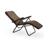 FURLAY Alloy Steel Recliner Chair For Home Use|2 Years Warranty|6 Adjustable Position(Full,Coffee Brown)