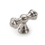 Coinkoly 10 Pack Brushed Satin Nickel Cabinet Knobs Single Hole T Bar Cabinet Handles Drawer Knobs Cupboard Knobs Wardrobes Knobs UK0001