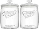 Dwbligt 2 Pack Cookie Jar, 1 Gallon Glass Jar with Airtight Lids - Large Wide Mouth Mason Jar for Kitchen Pantry& Laundry Room, Glass Apothecary Canisters Sets for Candy, Flour, Rice, Coffee, Display