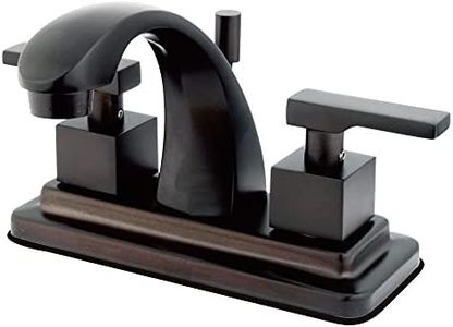 Kingston Brass KS4645QLL Executive 4" Centerset Bathroom Faucet, Oil-Rubbed Bronze, 4-Inch Center