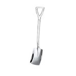 TOPGKD Stainless Steel Spade Spoons Shovel-shaped Creative Shovel Watermelon Spoon Milk Tea Coffee Sugar Spoon Ice Cream Dessert Spoon (Square)