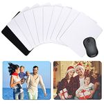 Nipichsha Sublimation Blank Mouse Pad, 20 pcs White Round Rubber Mouse Mat for DIY Crafts Sublimation Heat Transfer Press Printing Vinyl Projects Supplies, Blanks Mousepad in Bulk, 9.84 x 7.87 inch