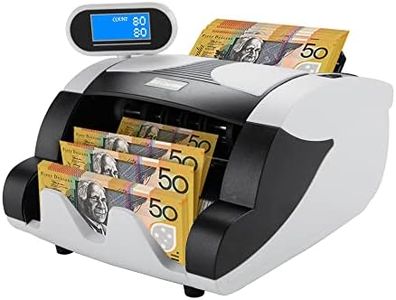 Automatic Money Counter with UV, Bill Counter,Australia Banknote Counter,High Speed Bill Counting Machine, with Digital Display，Suitable for AUD Dollars, 28cm x 24cm x 20.5cm